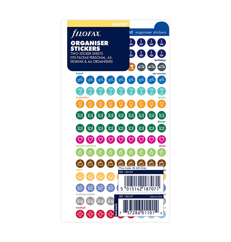 Filofax Organiser stickers