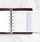 Filofax Horizontal Year Planner Refill - Pocket 2027 English