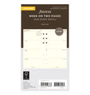 Filofax Week On Two Pages Cotton Cream Diary Refill - Personal 2026 English