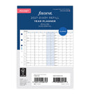 Filofax Horizontal Year Planner Refill - Pocket 2027 English