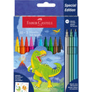 Faber-Castell Felt-tip pen dinosaur 10+3 + stickers