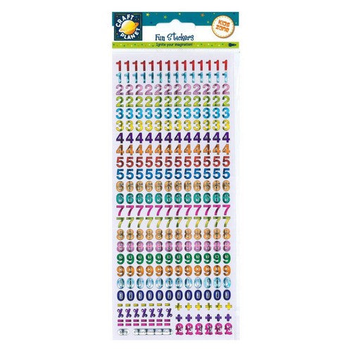 Craft Planet Fun Stickers - Holographic Numbers