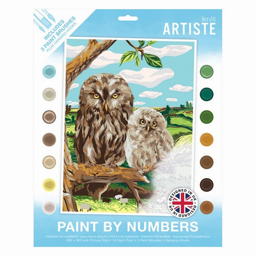 Docrafts Artiste Paint By Numbers - Wise Owl