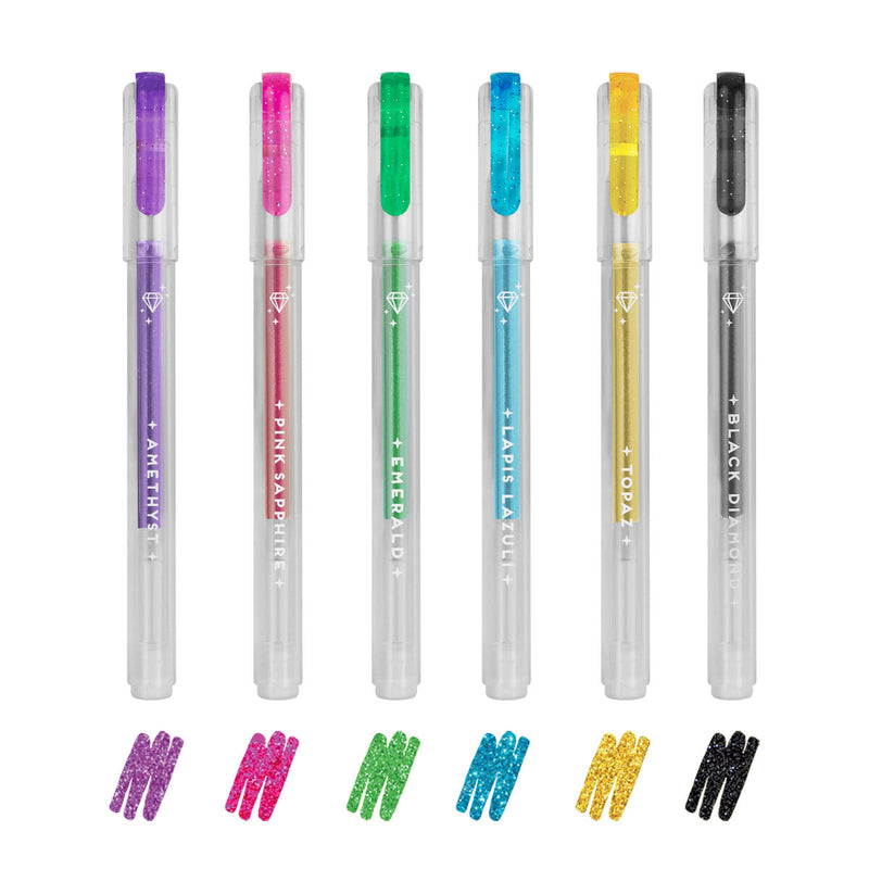 Legami Shine Like A Diamond Glitter Mini Gel Pens (Set of 6)