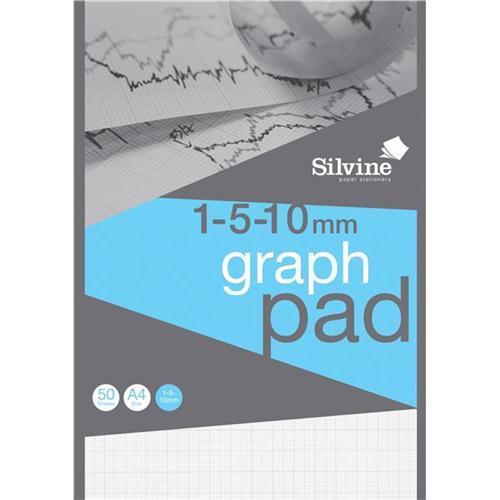 Silvine (A4) Student Graph Pad (90gsm) 50 Sheets