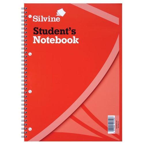 Silvine (A4) Student Spiral Notebook Soft Cover 60 Sheets