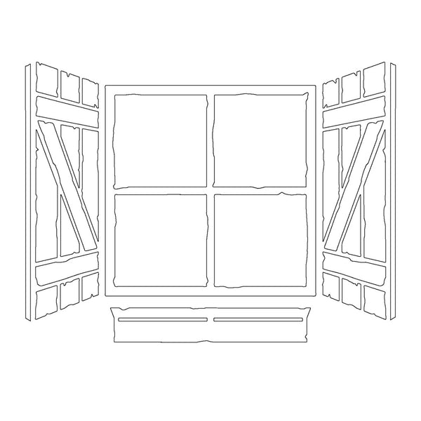 Card-io Majemask Stencil - Through the Window 6x8"
