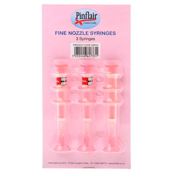 Pinflair Fine Nozzle Syringes (Pkd 3)