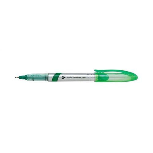5 Star Elite Liquid Ink Fineliner Pens (Pkd 12)