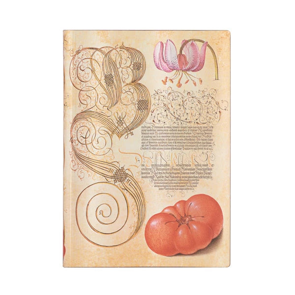 Paperblanks Mira Botanica Lily and Tomato Midi Flexi Journal