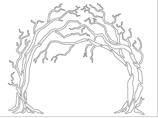 Card-io Majemask Stencil - Tree Arch 6" x 8"