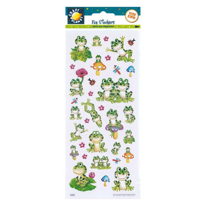 Craft Planet Fun Stickers - Frogs