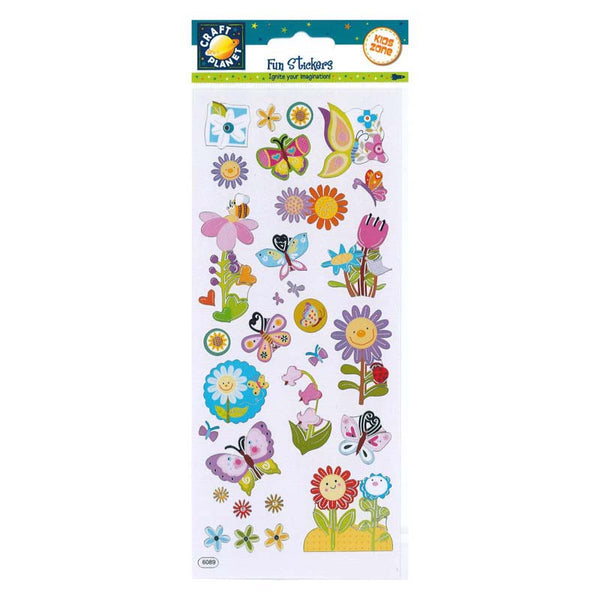 Craft Planet Fun Stickers - Flower Power