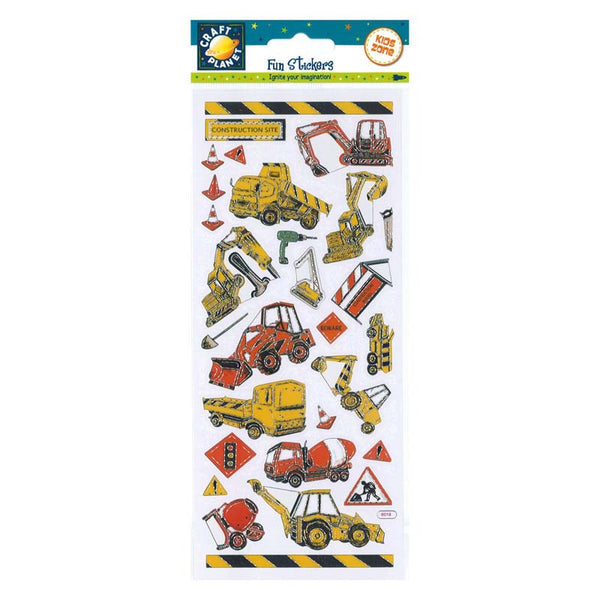 Craft Planet Fun Stickers - Construction Site Vehicles