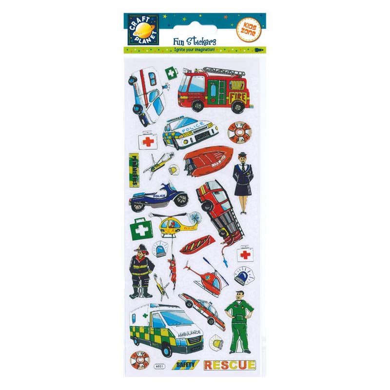 Craft Planet Fun Stickers - Rescue Vehicles