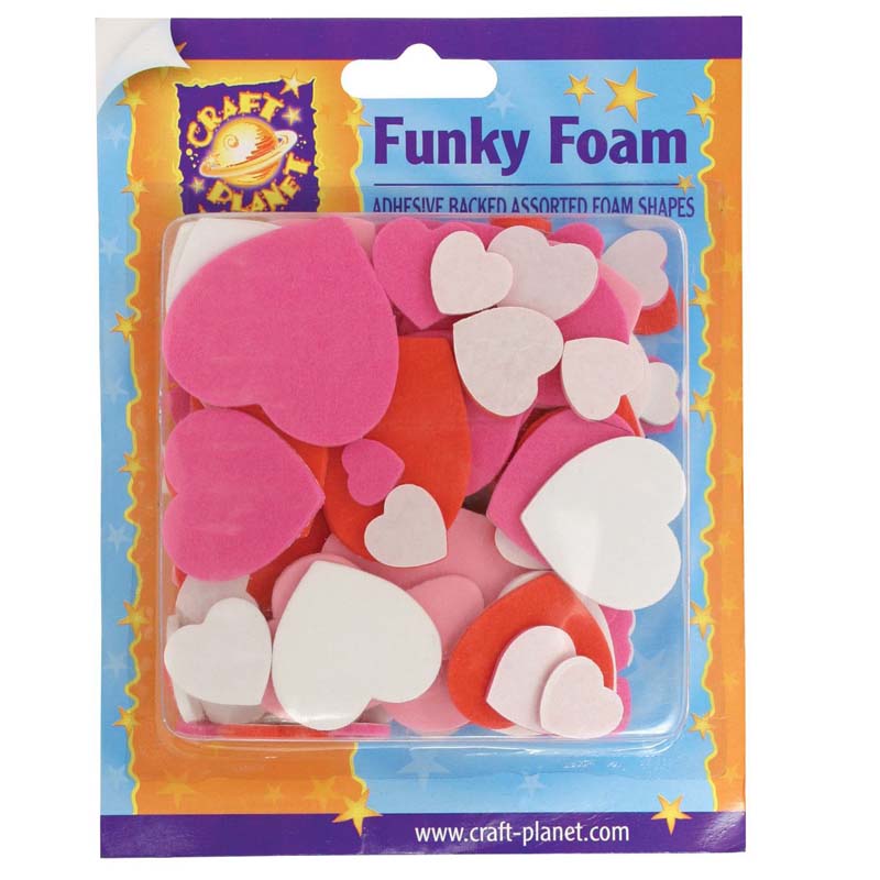 Craft Planet Funky Foam Assorted Pack - Heart