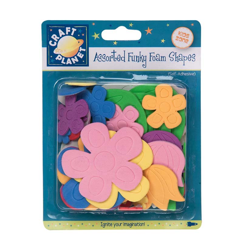 Craft Planet Funky Foam Assorted Pack - Flowers