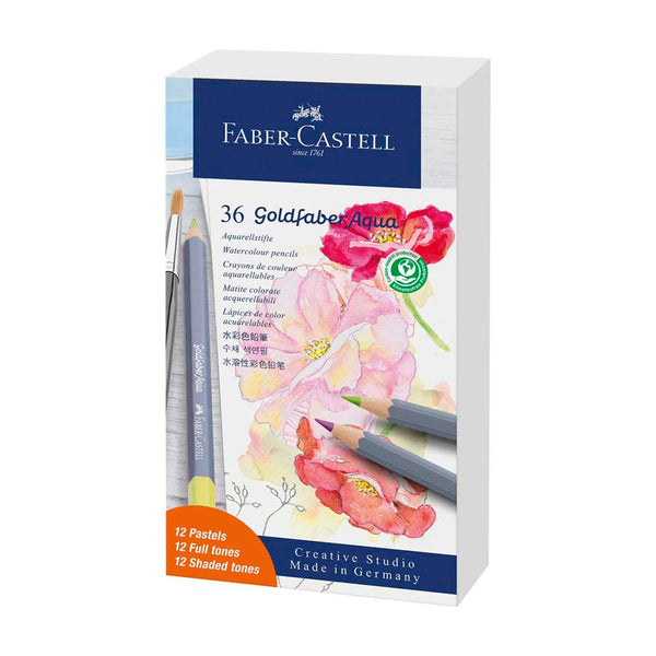 Faber-Castell Goldfaber Aqua Watercolour Pencils (Tin of 36)