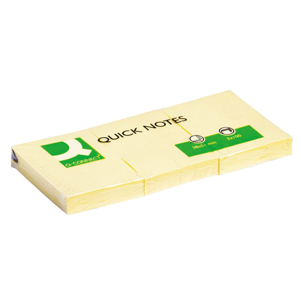 Q-Connect Quick Notes 38 x 51mm Yellow (Pack of 12)