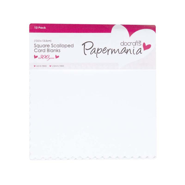 Papermania Square Cards and Envelopes Scalloped (12pk)