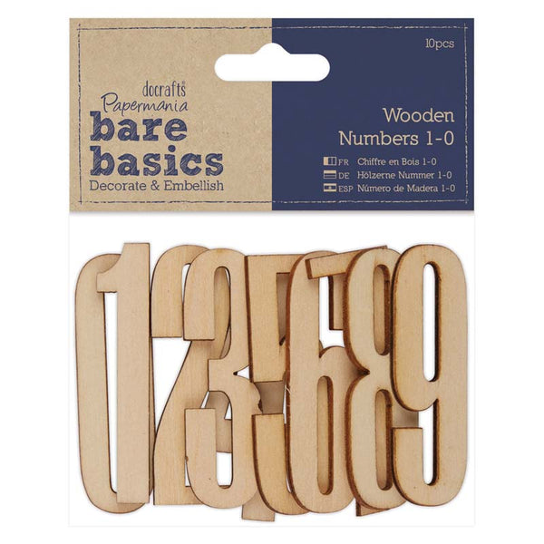Papermania Wooden Numbers 1-0 (10pcs)