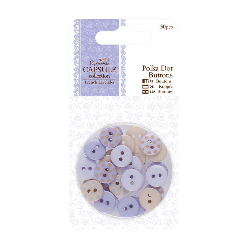 Papermania Polka Dot Buttons (30pcs)