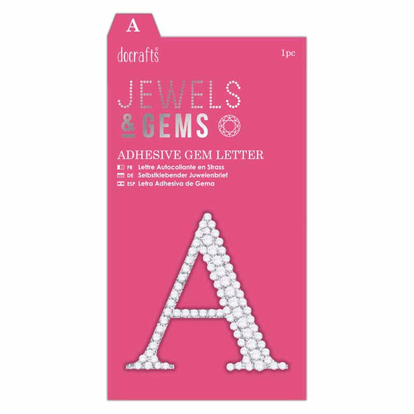 Papermania Adhesive Gem Letter (1pc)