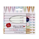 Papermania Brush Marker Fluid Metallic (8pk) - Assorted Colours