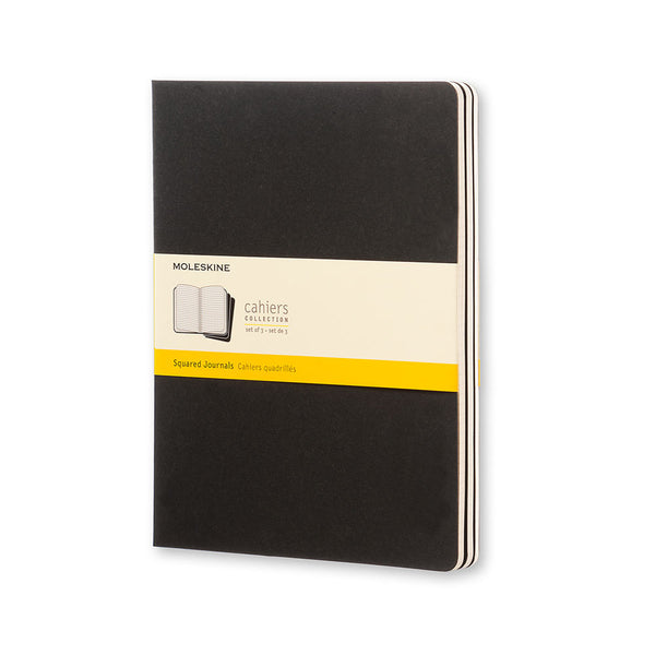 Moleskine Cahier Squared Journals - Extra Large (Set of 3)