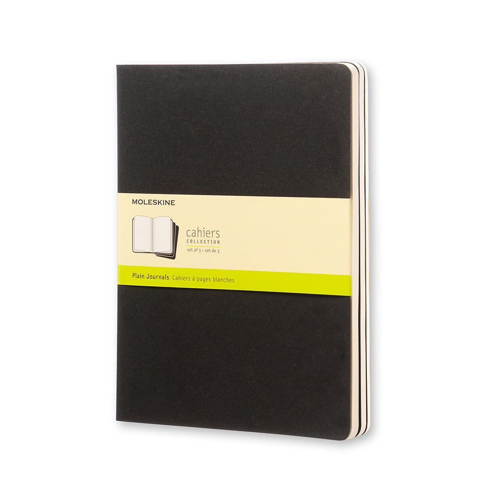 Moleskine Cahier Plain Journals Extra Large (Set of 3)