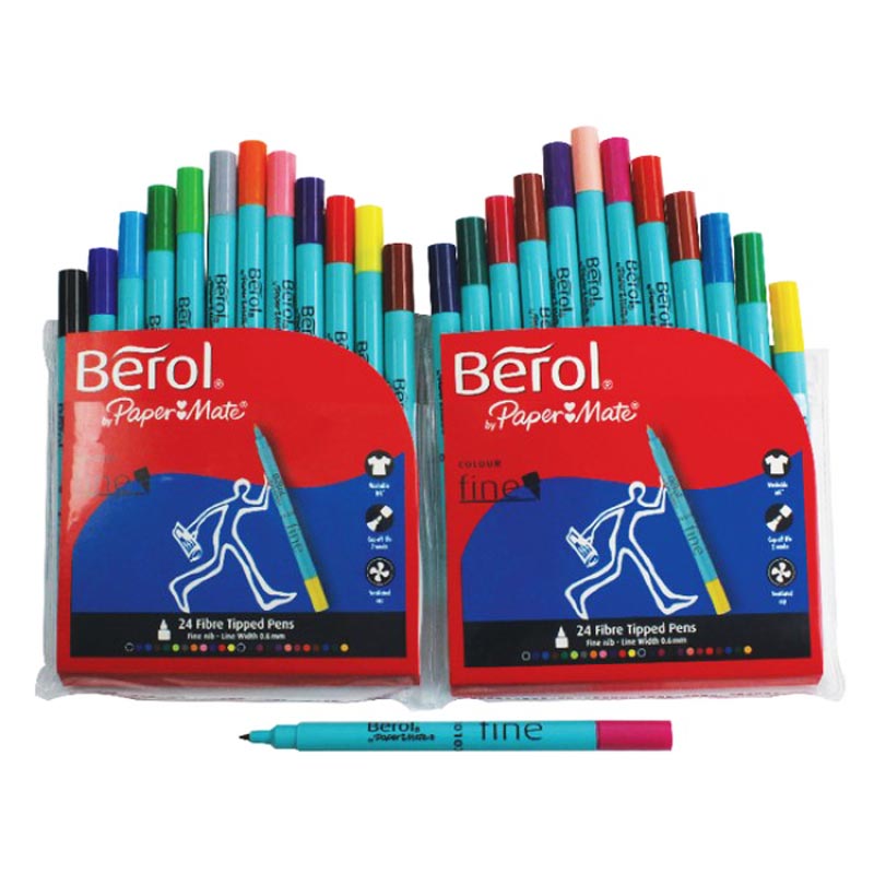Berol Colourfine Fibre-Tipped Pens (Assorted) - Main Image