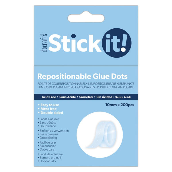 Stick It! Repositionable Glue Dots 10mm (200 Pieces)