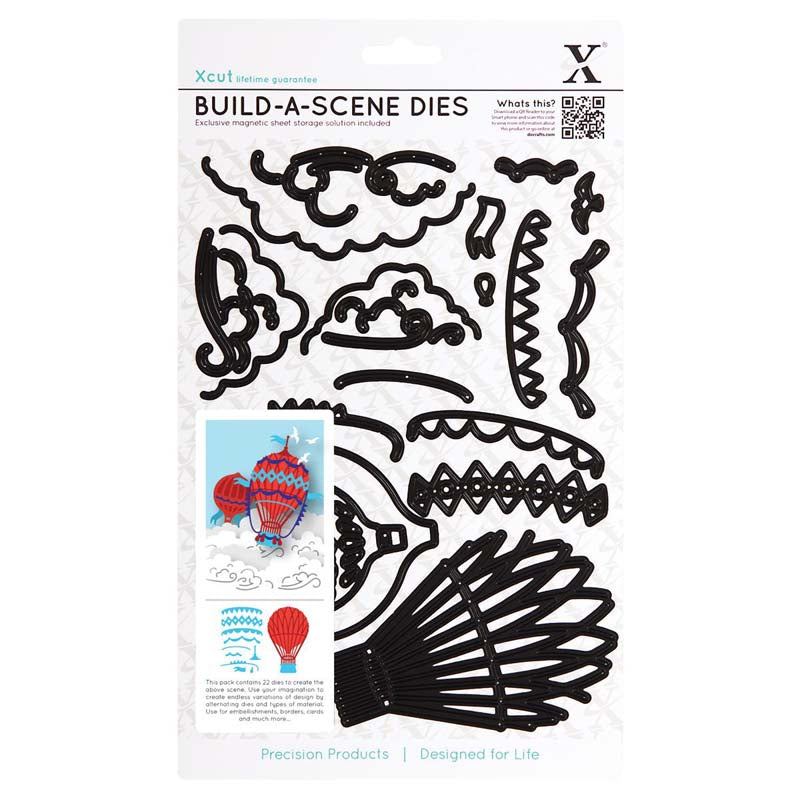 Xcut Build A Scene Dies 22pcs Vintage Hot Air Balloon xcut-build-a-scene-dies-22pcs-vintage-hot-air-balloon