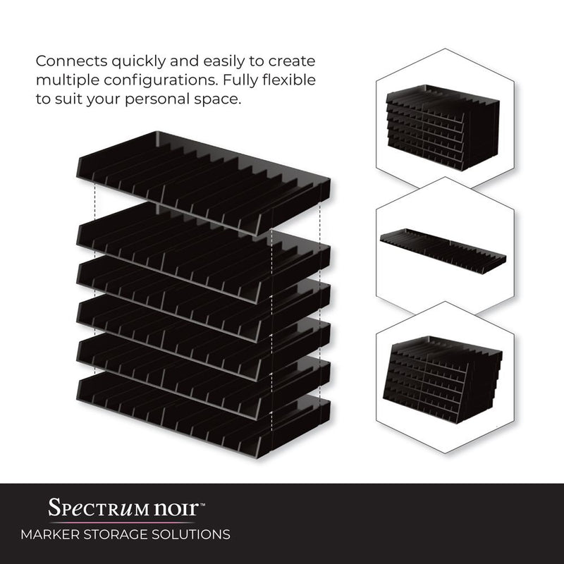 Crafter's Companion Spectrum Noir Uni BLACK Pen Trays - Box of 6 Trays