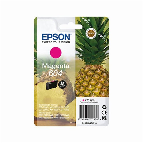 Epson 604 Ink Cartridge Pineapple Magenta C13T10G34010