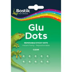 Bostik Glue Dots Extra Strong Removable Clear Pack of 64