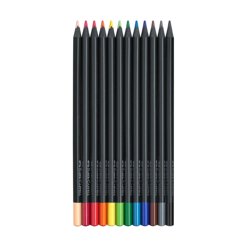 Faber-Castell Black Edition Colour Pencils (Cardboard Box of 12)