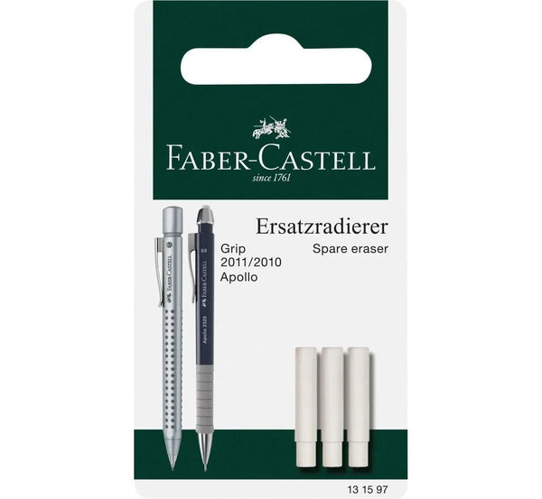Faber-Castell Grip 2011 Spare Erasers for Mechanical Pencil (Set of 3)