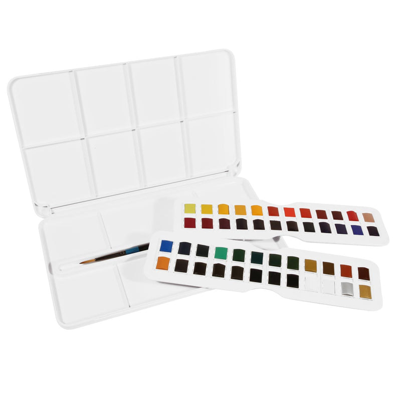 Daler-Rowney Aquafine Watercolour Studio Set (48 Half Pans)