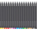 Faber-Castell Black Edition Grip Finepen 0.4mm (Wallet of 20)