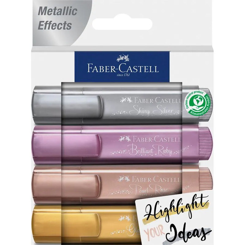 Faber-Castell Metallic Textliner 46 Highlighter (Box of 4)