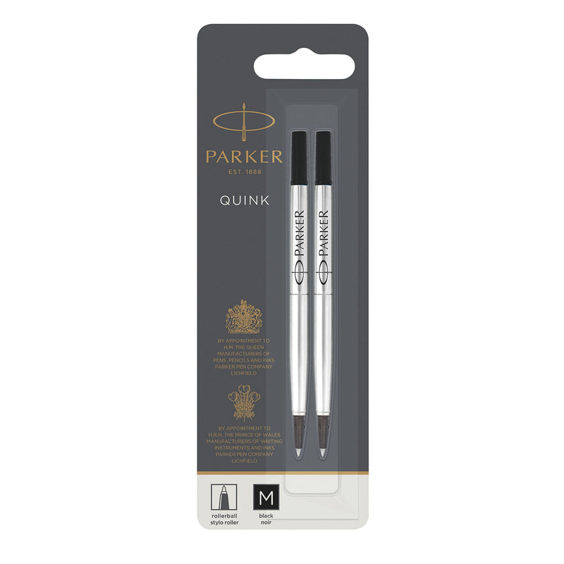 Parker Quink Roller Ball Refill - Medium (Twin Pack)