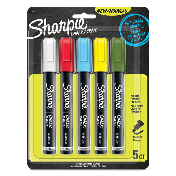 Sharpie Bullet Tipped Chalk Markers - Medium Assorted (5 Pieces)