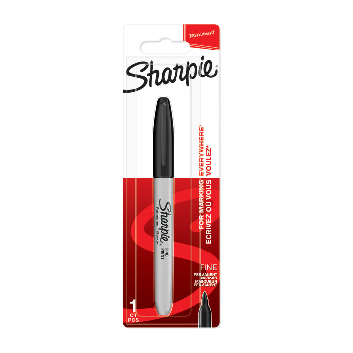 Sharpie Permanent Marker Black Fine (Pkd 1)