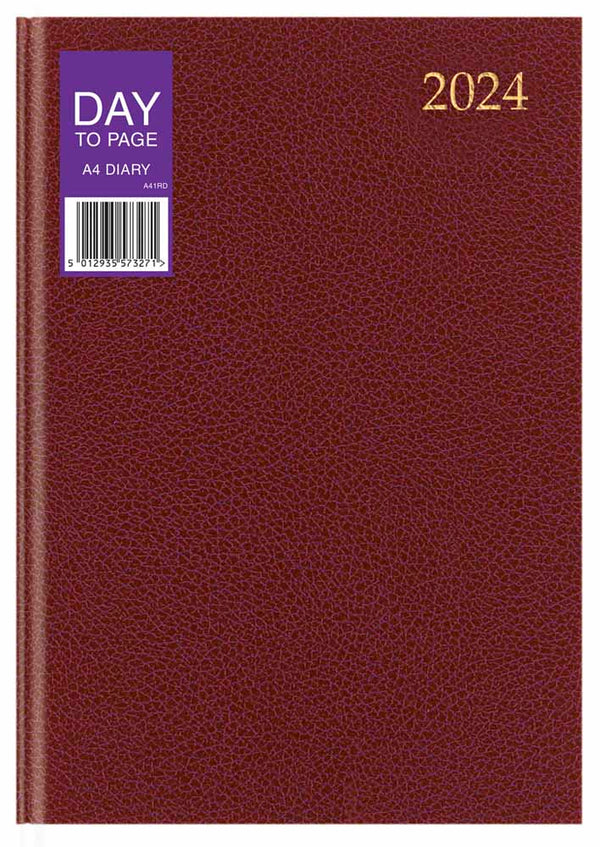 Letts Contract A4 Day To Page Diary 2024