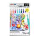Pentel Arts Brush Sign Pen Twin SESW30C Expressive Set (Set of 8)