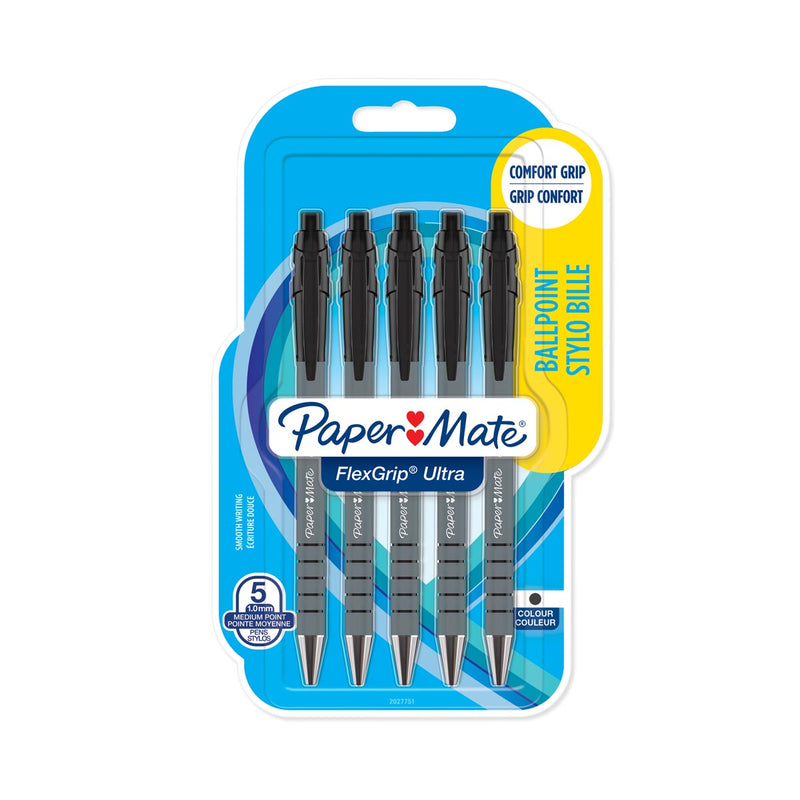 PaperMate Flexgrip Ultra Retractable Ball Pen (5 Pack)