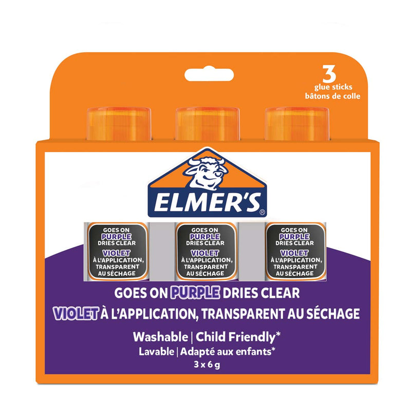 Elmer's Disappearing Purple School Glue Sticks - Small (3 x 6g)