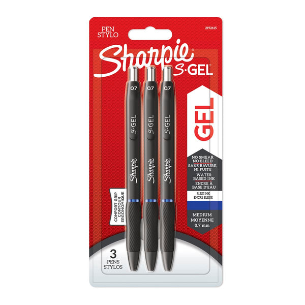 Sharpie S-Gel 0.7 Medium Gel Pens (3 Pack)