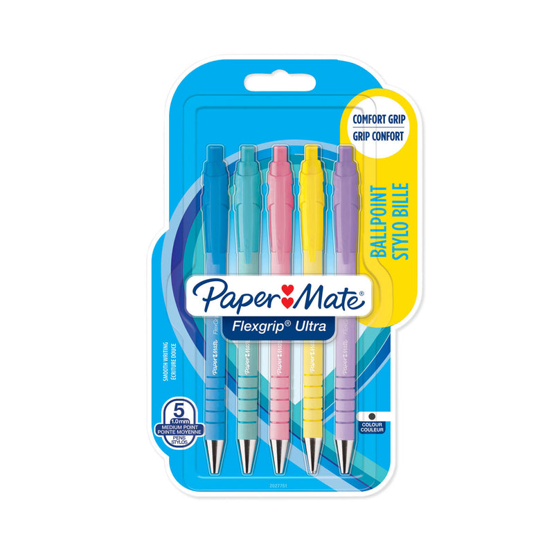 PaperMate Flexgrip Ultra Retractable Ball Pen (5 Pack)